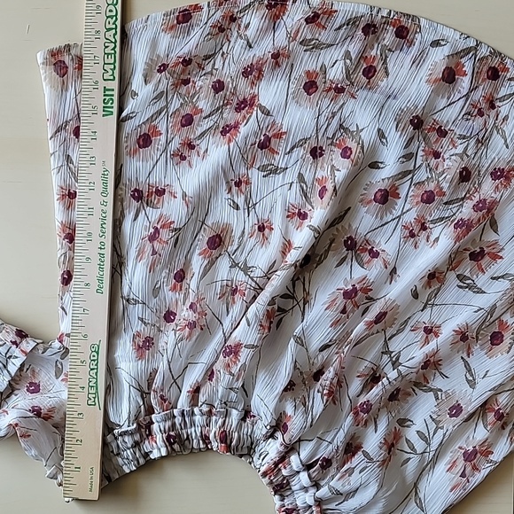 Women's Lucky Brand Floral Off Shoulder Top XS - Picture 9 of 11